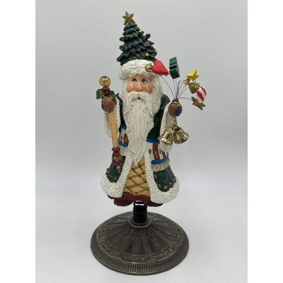 Traditions Whimsical Santa Claus Figurine Handpainted Old World Spring 11.75” - Picture 1 of 5